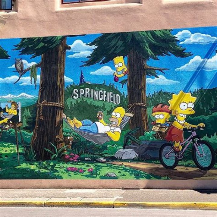 An official Simpsons mural was debuted in Springfield - the location of the show - in 2014