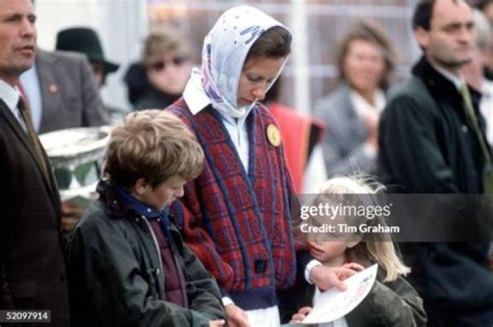 Princess Anne with Peter and Zara in 1985