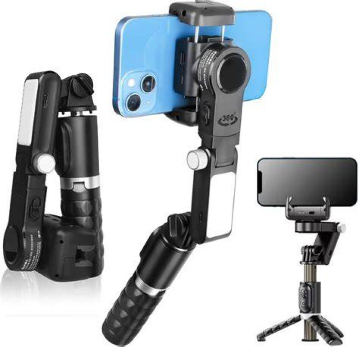 Vlogging light and phone holder